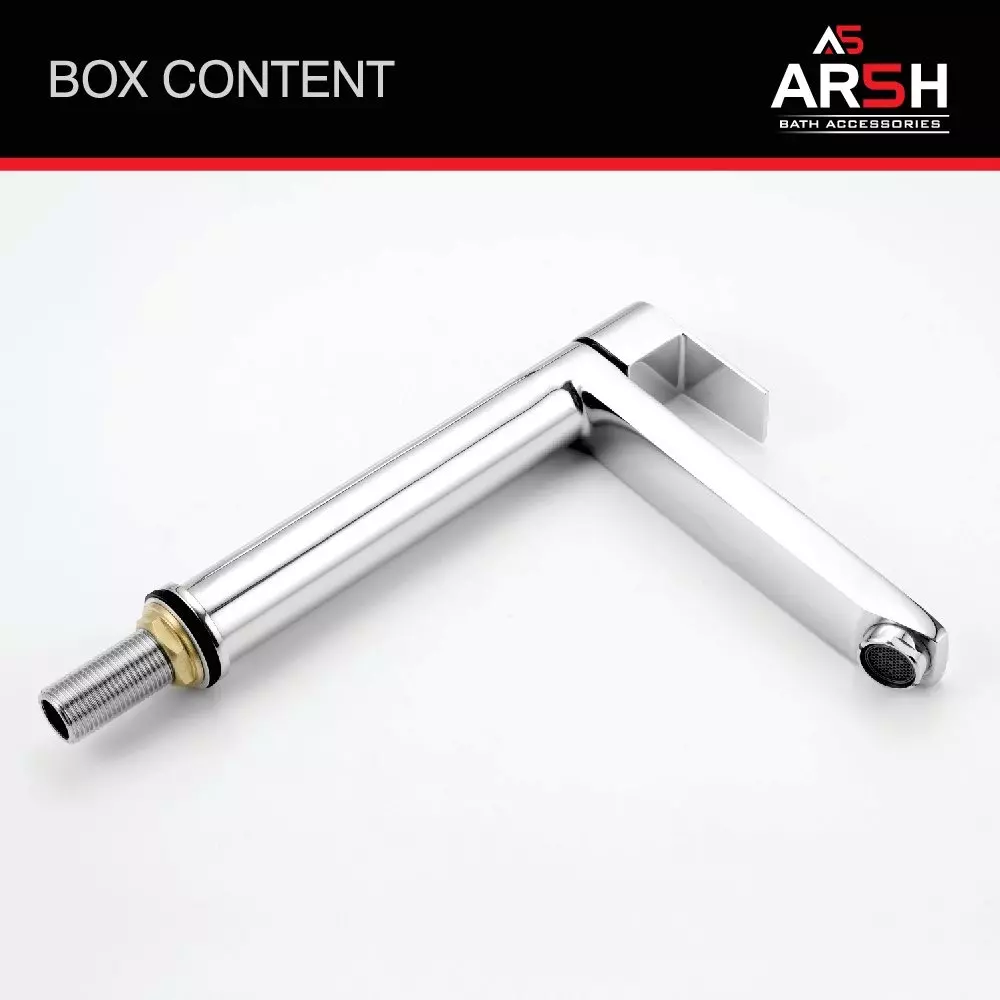 AR5H Modern Pillar Sink Faucet Water Tap Brass Chrome Finish 25.40 cm (10 inch) 730 g, ARIA-006