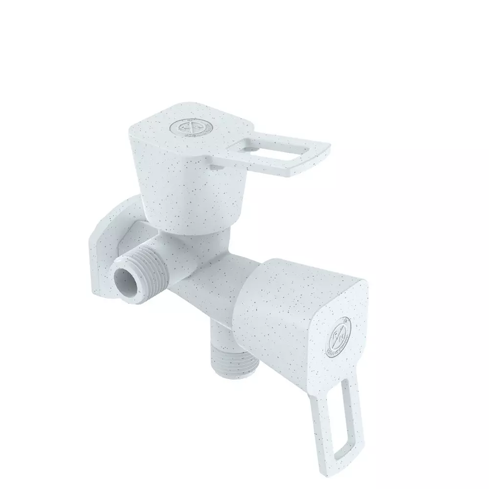 RN PTMT Love Collection 2 In 1 Angle Tap With Flange Marble Box Packaging Type 1/2 Inch (15 mm) Size, RNLOB18B15