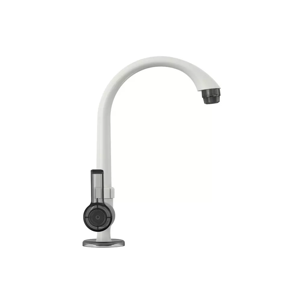 rn-swan-neck-tap-with-flange-table-mounted-ptmt-white-charcoal-12-inch-15-mm-size-for-kitchen-bathroom-use-rnwin21f10