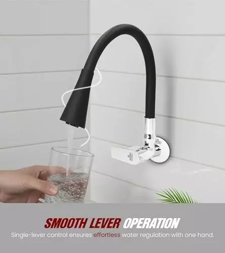 ar5h-kitchen-sink-tap-chrome-finish-with-360-flexible-dual-flow-silicone-swivel-spout-wall-flange-included-black-silver