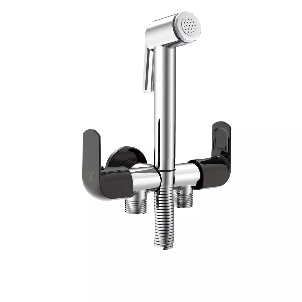 RN Solitaire Pro Dual Advance 2 In 1 Angle Tap With Flange Black Chrome 1/2 Inch (15 mm) Size, RNSOP26G31