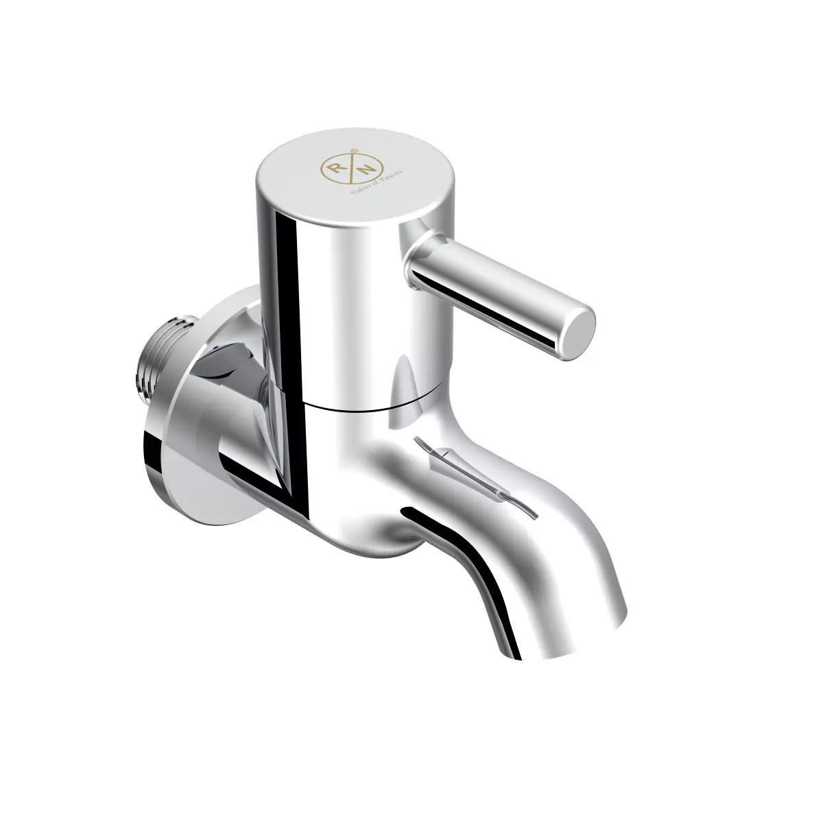 RN Rose Pro Collection BIB Tap With Flange 1/2 Inch (15 mm) Size Chrome Plated Stainless Steel, RNROP24G13
