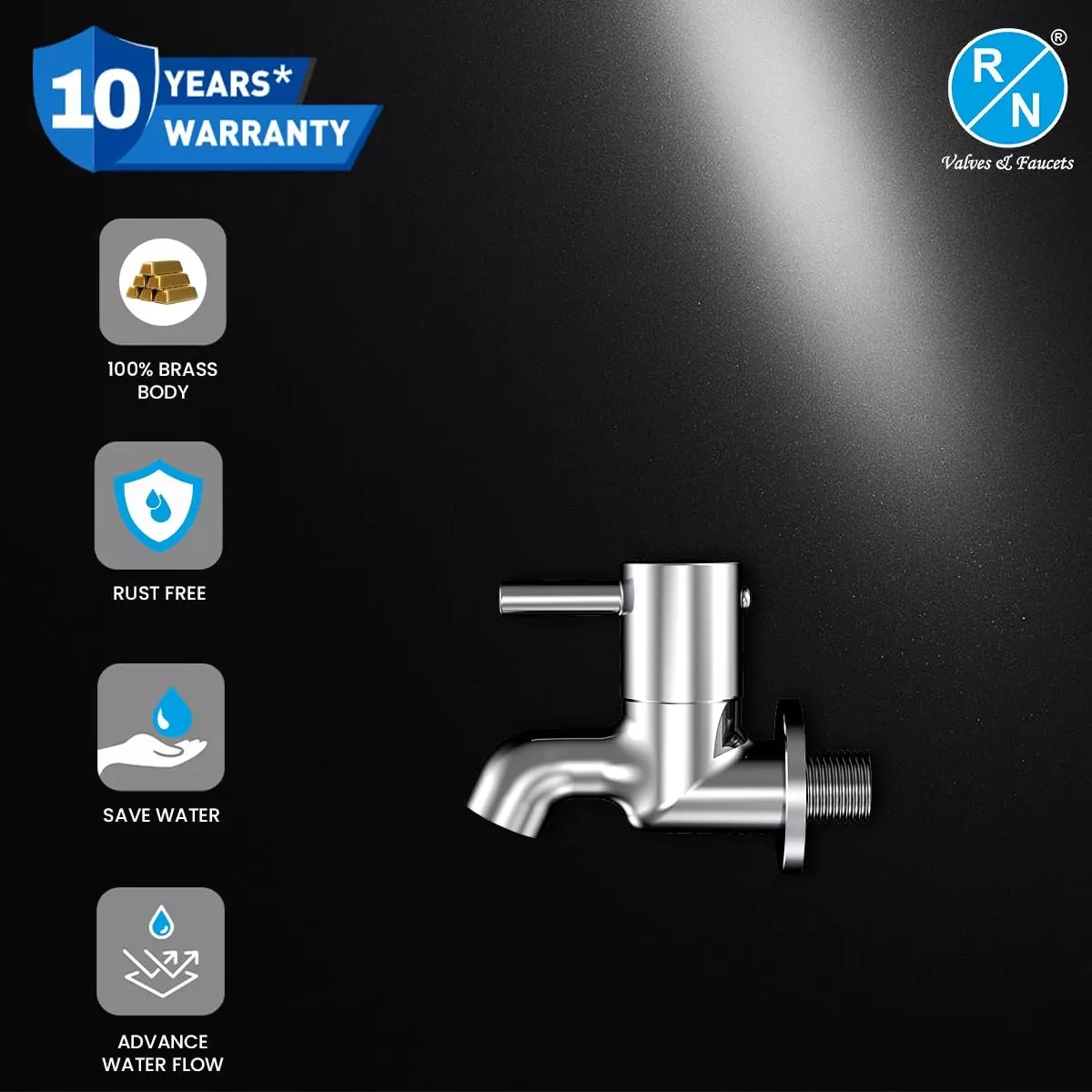 rn-rose-pro-collection-bib-tap-with-flange-12-inch-15-mm-size-chrome-plated-stainless-steel-rnrop24g13