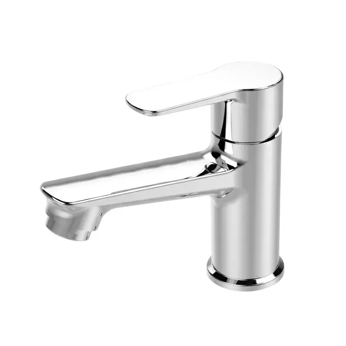 IVAS Elanza Single Lever Basin Mixer Tap Table Mounted Chrome Finish Silver for Bathroom & Toilets Use, IM12008815