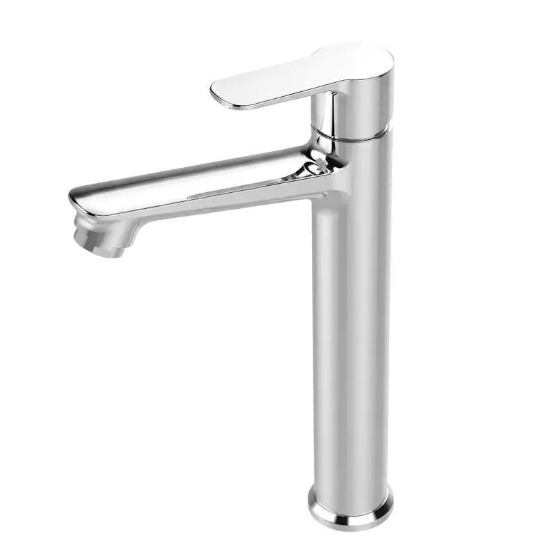 IVAS Elanza Single Lever Extended Body Basin Mixer Tap Table Mounted Chrome Finish Silver for Bathroom & Toilets Use, IM12008816