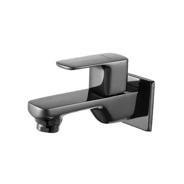Parryware Quattro Long Body Bib Tap Wall Mount 12.7 mm (1/2 inch) BSP Thread Black, T2306A5