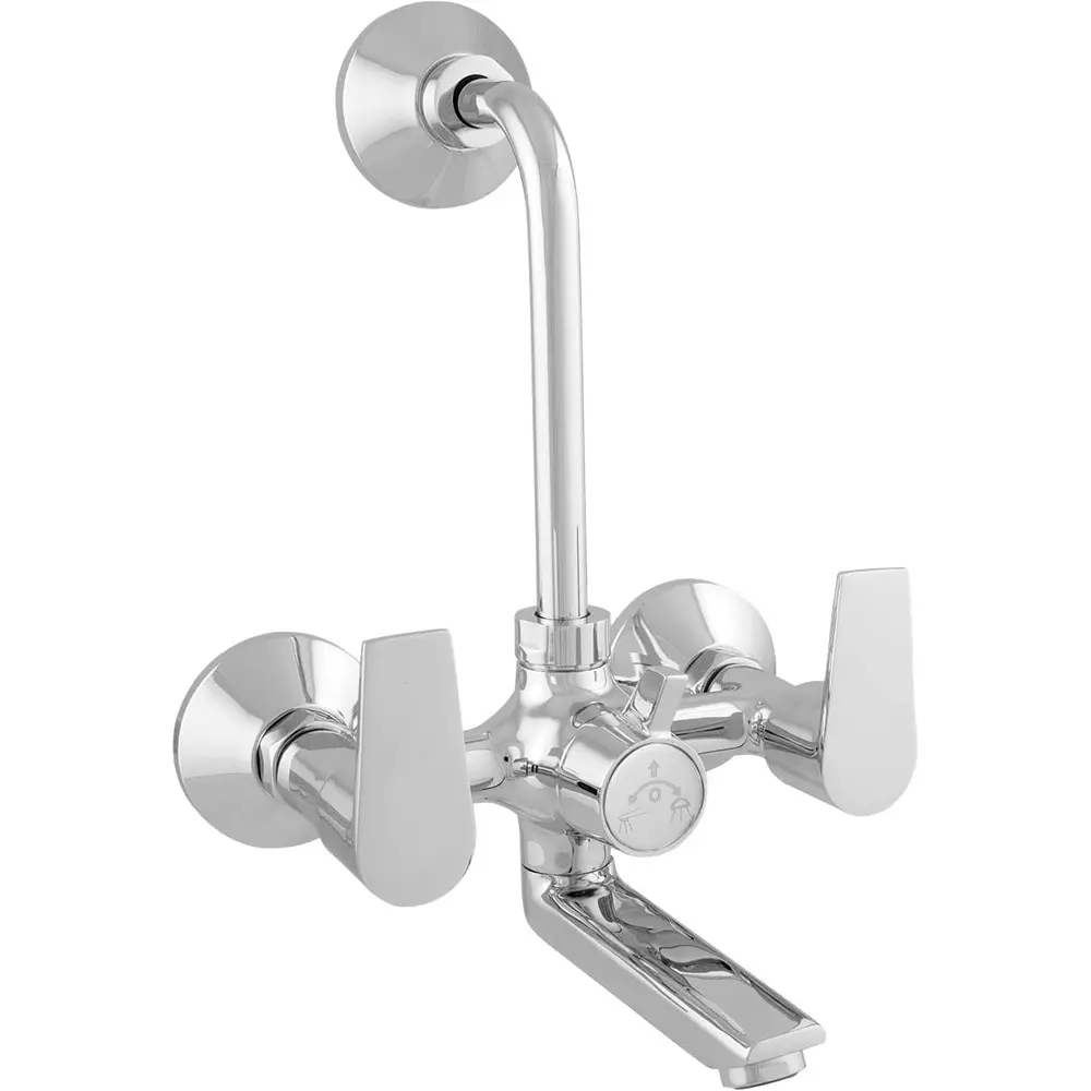 Parryware Praseo Wall Mixer 2 in 1 Stainless Steel Wall Mount Chrome Finish, T1354A1