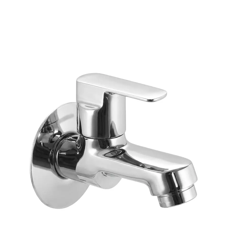 PLUMBER Ecoline Series Eon Range Bib Tap With Foam Flow, Chrome Finish and Wall Mounted, EON-0202