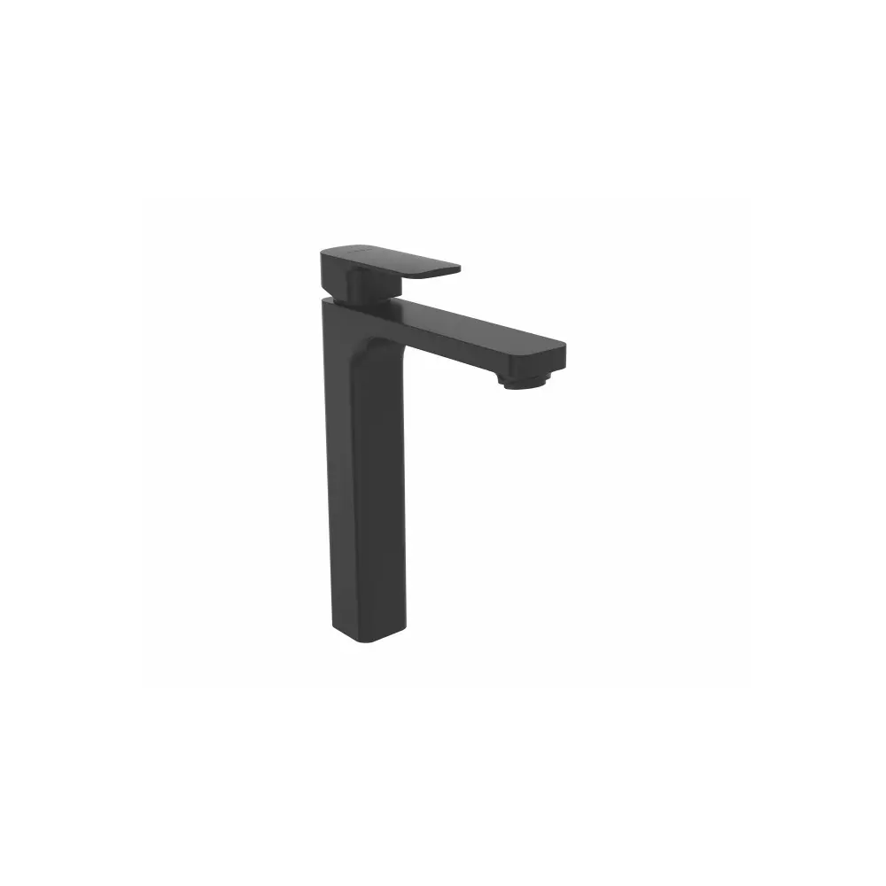 CERA Ruby Single Lever Basin Mixer Tap with Connection Pipe Kit Extended Body 12 Inch (305 mm) Size Satin Black for Bathroom Use, F1005453SB