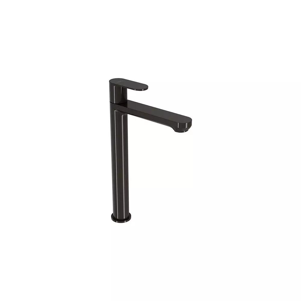 CERA Curve Extended Body Pillar Tap With Aerator 12 Inch (310 mm) Satin Black Table Mounted for Bathroom Use, F1023102SB