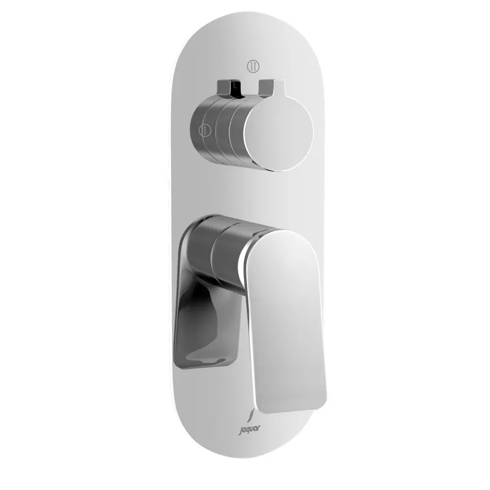 Jaquar Laguna Single Lever 3-Way Diverter Shower Mixer Aquamax Exposed Part Kit Silver Stainless Steel for Home Use, LAG-CHR-91783NK