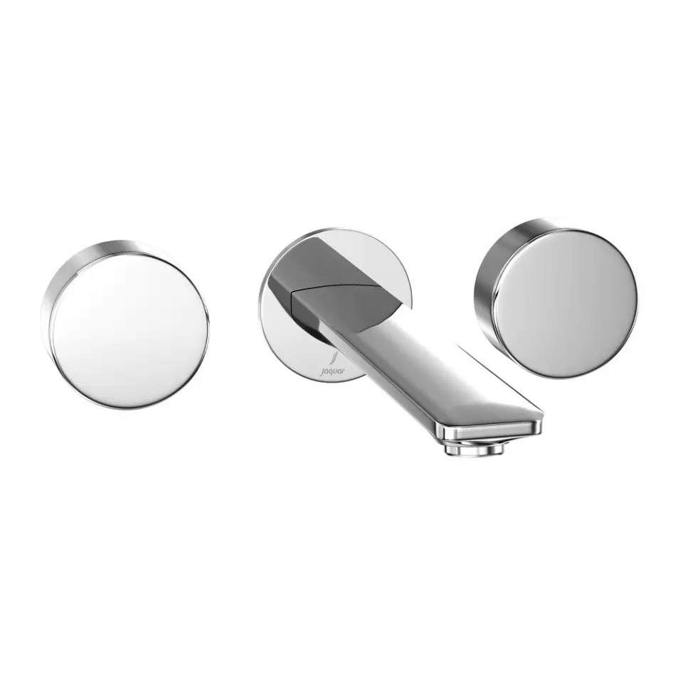 Jaquar Laguna Exposed Part Kit Basin Spout Tap with Round Handle Silver Stainless Steel for Home Use, LAG-CHR-91423K