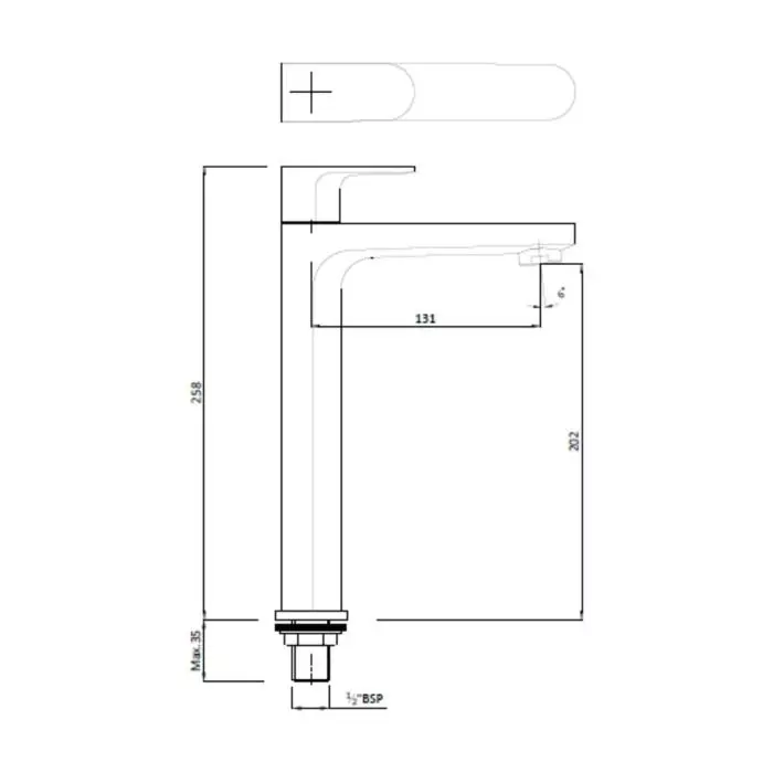 Hindware Elegance Basin Tap Brass Chrome Finish Silver, F340002
