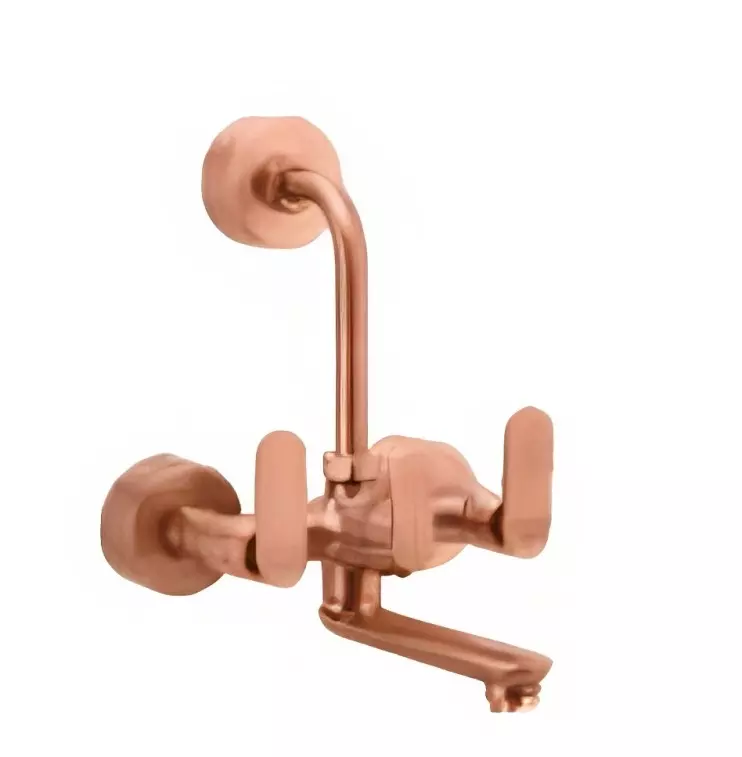 CERA Brooklyn Three Lever Wall Mount Wall Mixer for Overhead Shower Antique Copper, F1018401AC