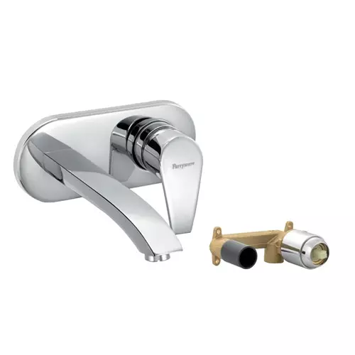 Parryware Edge Left Hand Side Lever Basin Mixer with Concealed Chrome, G4876A1+G9002A1 (Pack of 2 Piece)