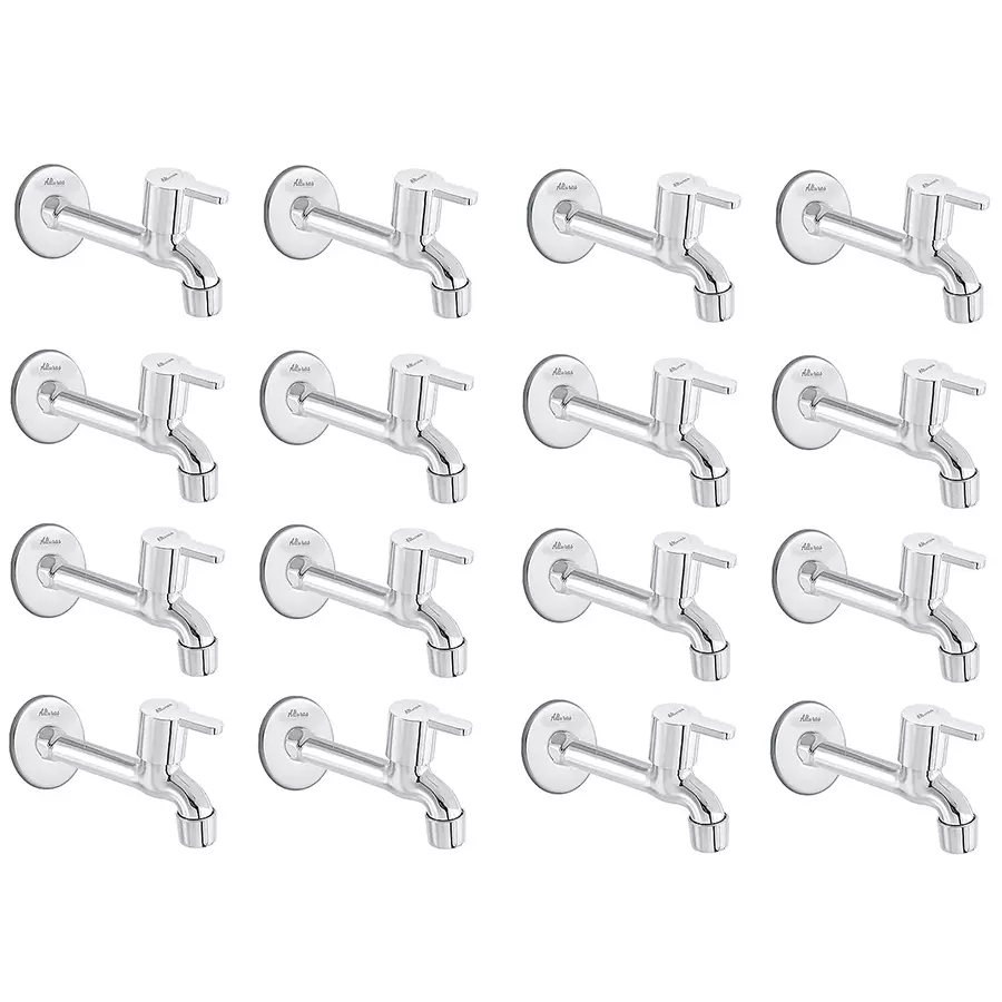 ALTURAS Stainless Steel Flora Long Body Tap for Bathroom and Kitchen (Set of 16 Pcs)