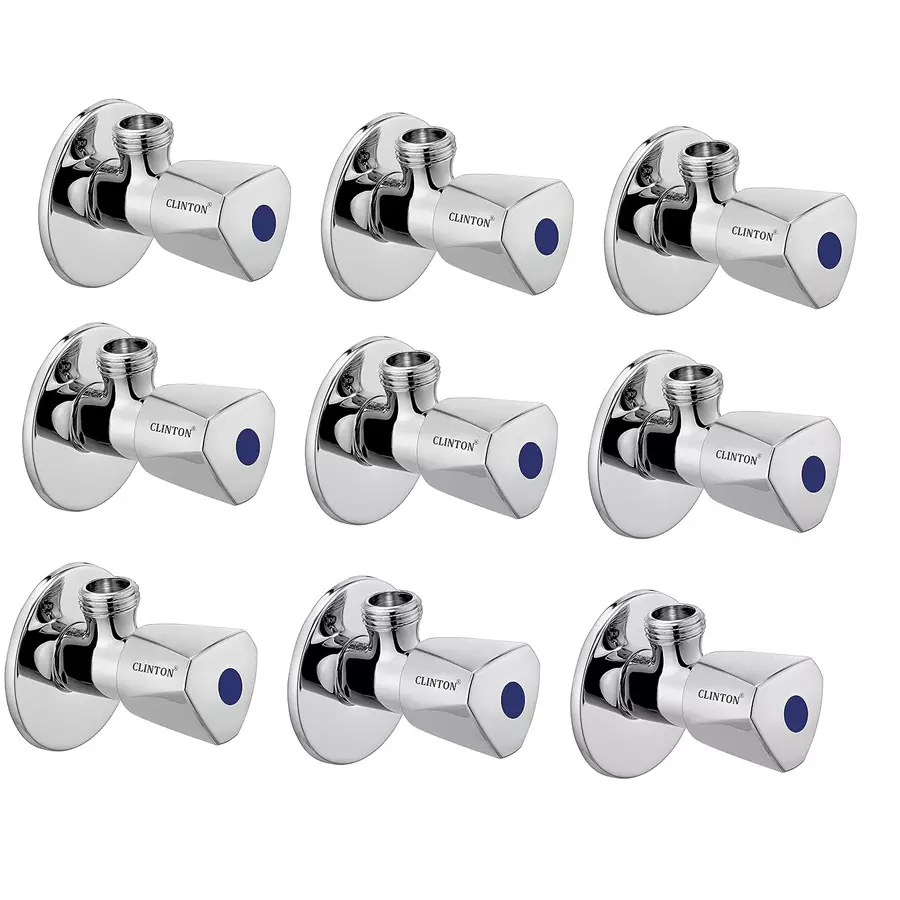 CLINTON Stainless Steel Chrome Plated Angle Valve Triangle (Pack of 9)
