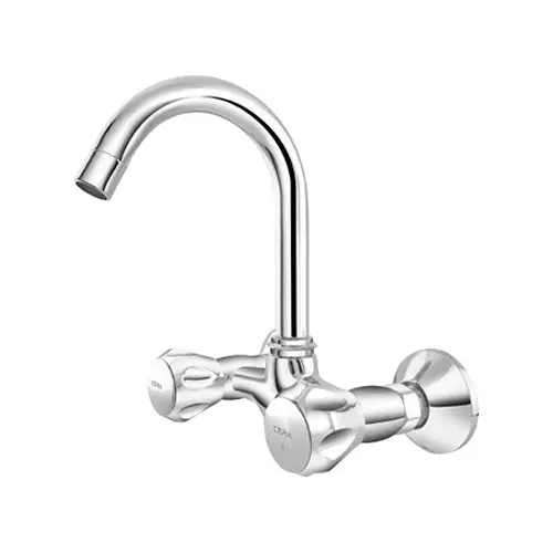CERA Ocean Quarter Turn Sink Mixerwith Swivel Spout, Connecting Legs and Wall Flange, F2006501
