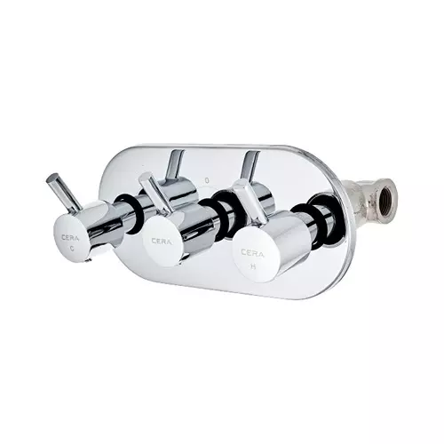 CERA 4 Way Diverter Set with Exposed Part and Concealed Part, F2004731 + F4040101 (Set of 2 Pcs)