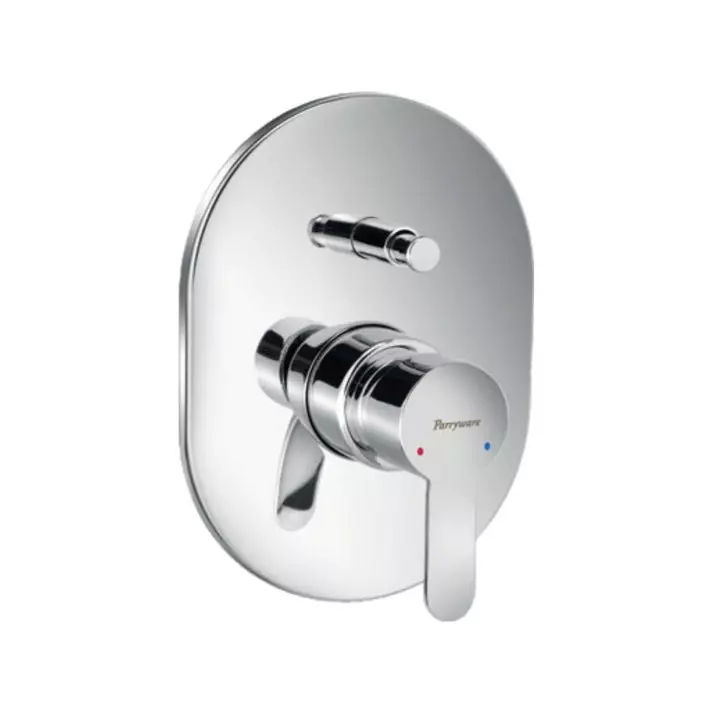 Parryware Ultra High Flow Concealed Diverter Upper Trim Claret Series Silver Stainless Steel Chrome Finish, G522KA1