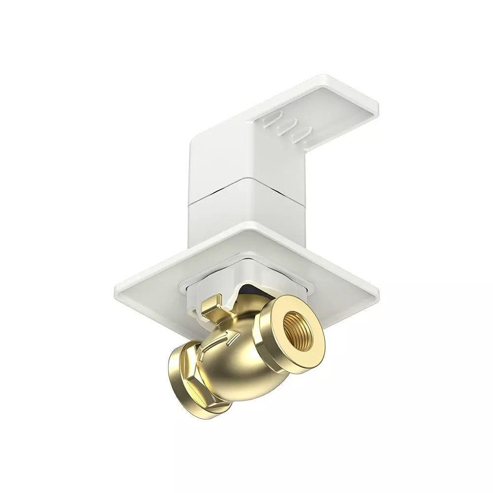 RN PTMT Concealed Stop Cock Wall Mount White 15 mm Faucet Hole, RNANP01A04