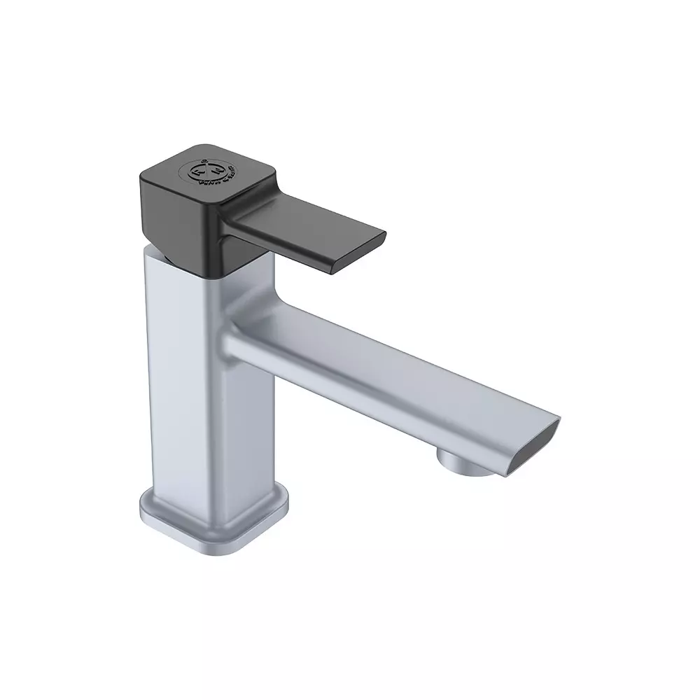 RN PTMT Single Lever Basin Mixer Deck Mount Metallic Grey & Black 20 mm Faucet Hole, RNVIR09B07