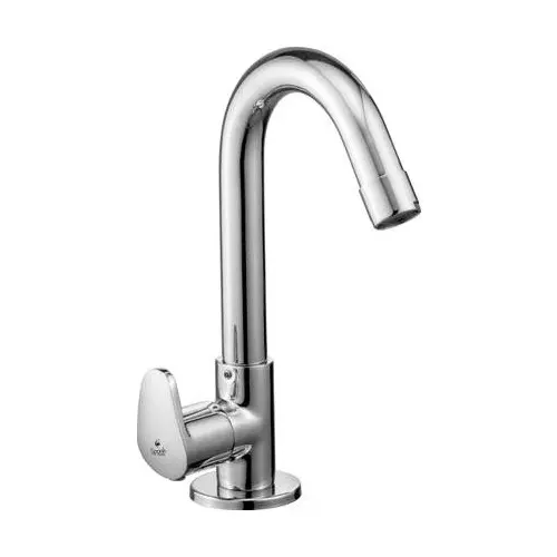 Sparsh Pearl Swan Neck Tap Nova Series Brass Silver Chrome Finish, NOVA-2406