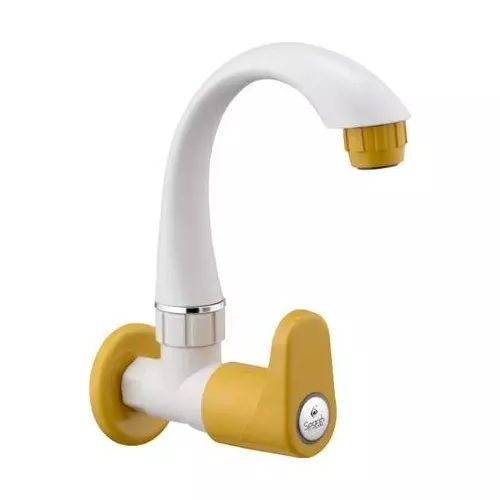 Sparsh Pearl Sink Tap with Flange Royal Plus Series PTMT Ivory, Gold Glossy Finish, RPS-2282