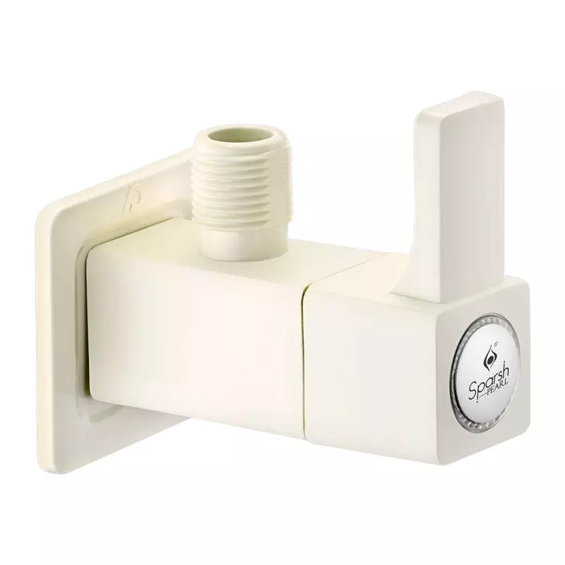 Sparsh Pearl Angle Cock with Flange Ludo Ivory PTMT Glossy Finish, LD-1263