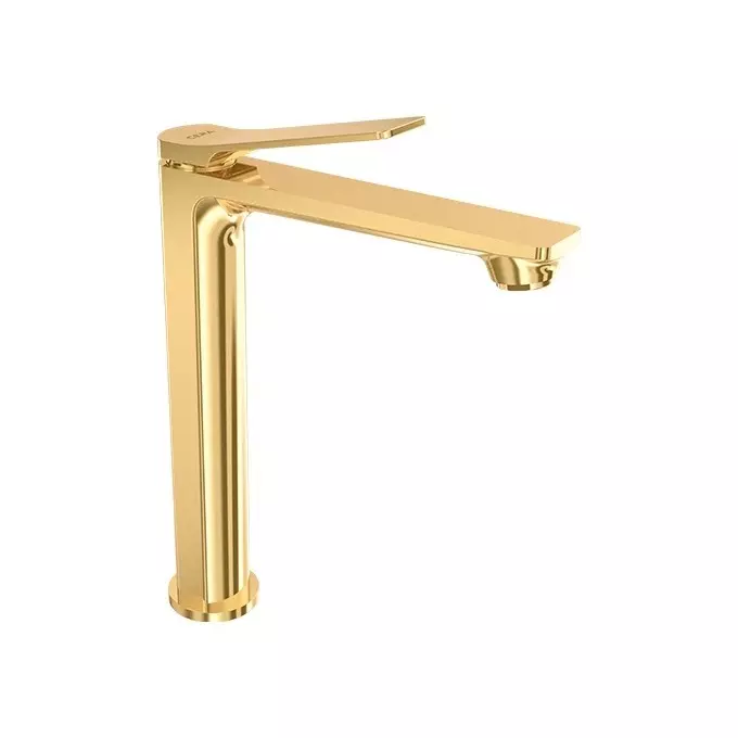 CERA Sylvina Basin Mixer Single Lever Deck Mount PVD Finish French Gold, F1021452FG