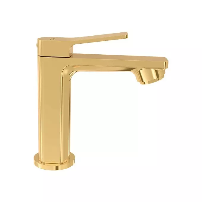 CERA Sylvina Pillar Cock Quarter Turn Deck Mount PVD Finish French Gold with Aerator, F1021101FG