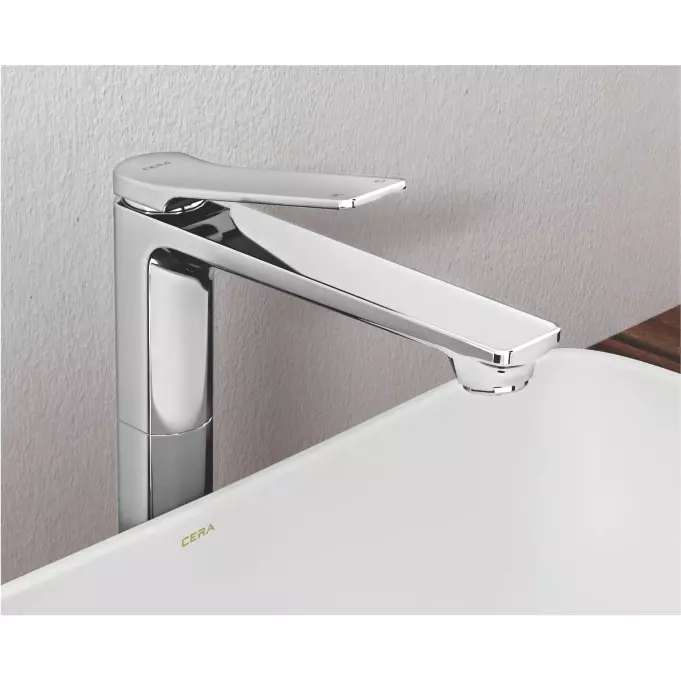 CERA Sylvina Basin Mixer Single Lever Deck Mount Chrome Plating Chrome, F1021452