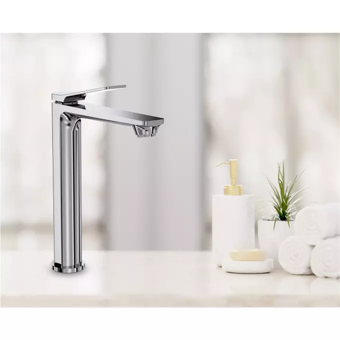 CERA Sylvina Basin Mixer Single Lever Deck Mount Chrome Plating Chrome, F1021452