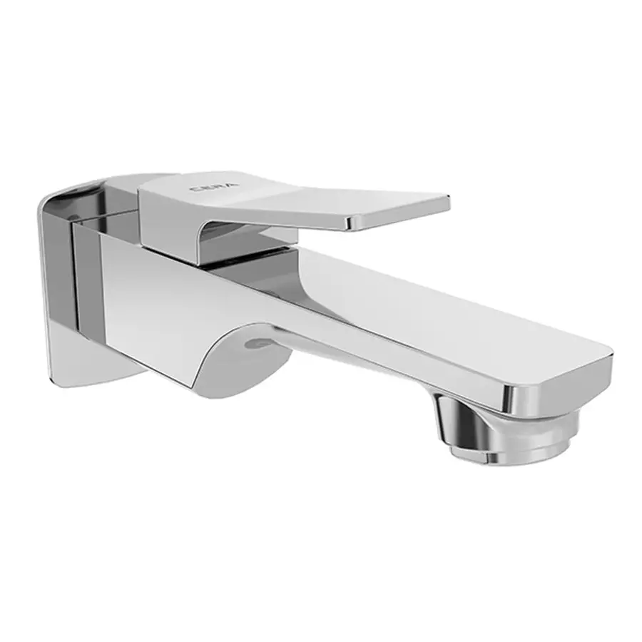 CERA Sylvina Bib Cock Quarter Turn Wall Mount Chrome Plating Chrome with Wall Flange and Aerator, F1021151