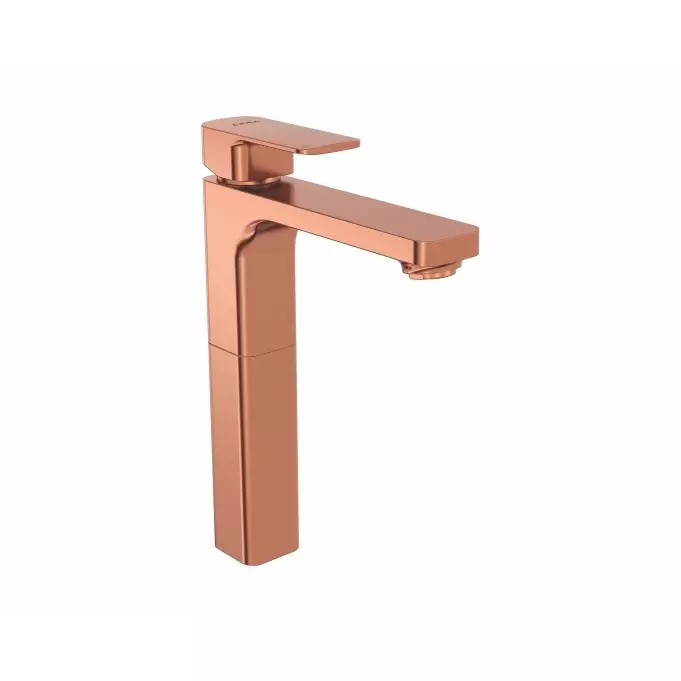 CERA RUBY Basin Mixer Single Lever Deck Mount PVD Finish Rose Gold, F1005453RG