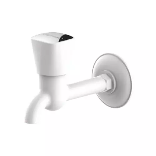 SUPREME Crown Series Long Bib Tap Full Turn Plastic 15 mm, Milky White