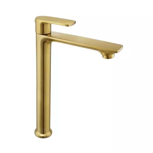 Somany Extended Pillar Tap French Collection Elysees Series Brushed Gold Deck Mount, 272211380411