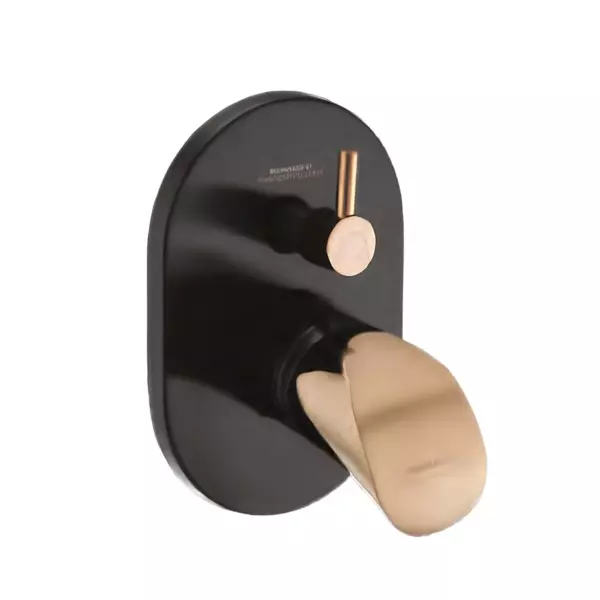 Somany Exposed Part of Regular Diverter French Collection Liana Series Mixed Black Wall Mount, 272111390221