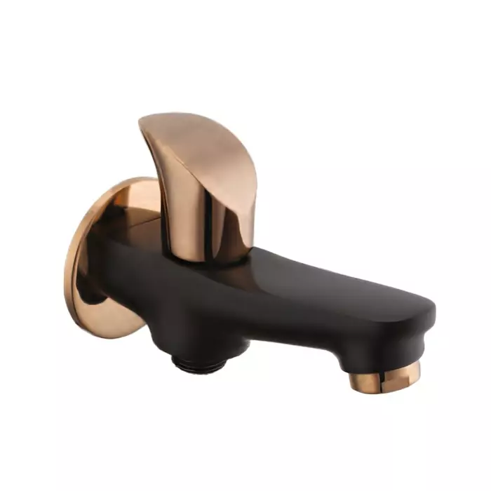 Somany Two Way Bib Cock French Collection Liana Series Mixed Black Wall Mount, 272211390261