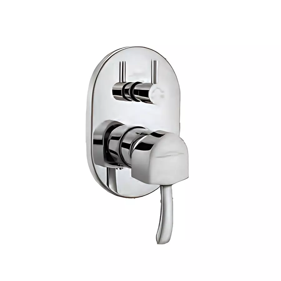 Somany Exposed Part of Regular Diverter French Collection Arizona Series Chrome Finish Wall Mount, 272111400061
