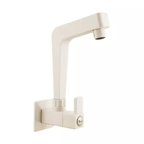 TRIJAL Firoza Sink Cock Premium With Flange Ivory 15 mm Thread & 20 mm Spindle, FIR-111 (Pack of 24)