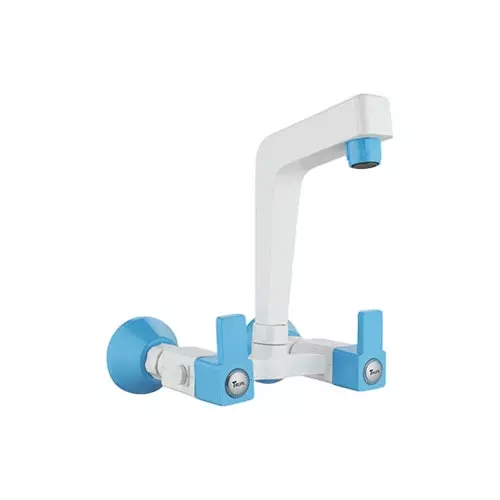 TRIJAL Oscar Plus Sink Mixer Premium With Fiange White, Blue 15 mm Thread & 20 mm Spindle, OSP-114 (Pack of 12)