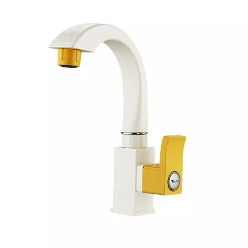 TRIJAL Guppy Pluse Swan Neck White, Gold 15 mm Thread & 20 mm Spindle, GPP-110 (Pack of 24)