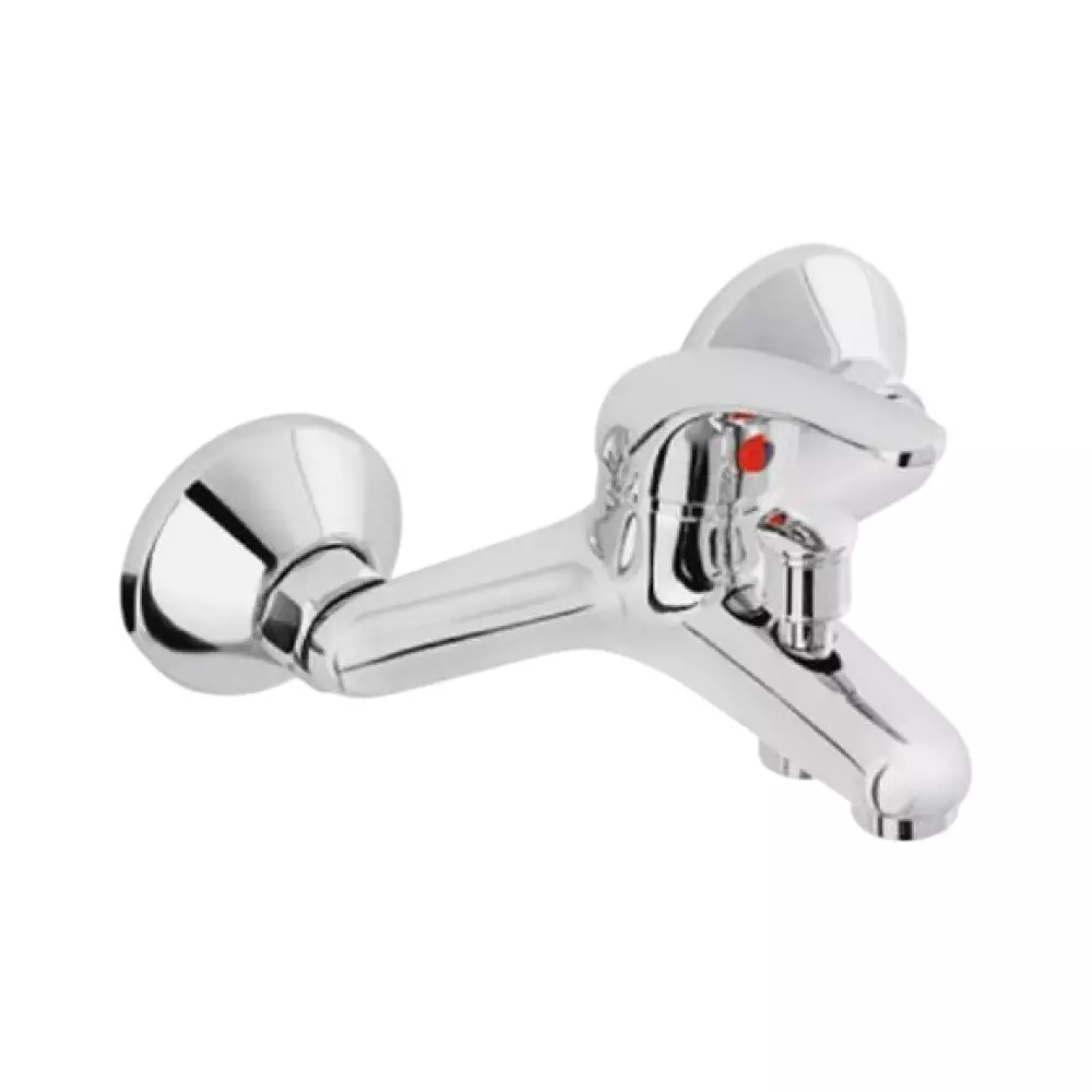 Somany Single Lever Wall Mixer with Provision for Telephonic Shower Arrangement Signature Collection Spanda Series Chrome Finish, 272110440041