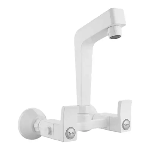 TRIJAL Guppy Sink Mixer Premium With Fiange White 15 mm Thread & 20 mm Spindle, GUP-114 (Pack of 12)