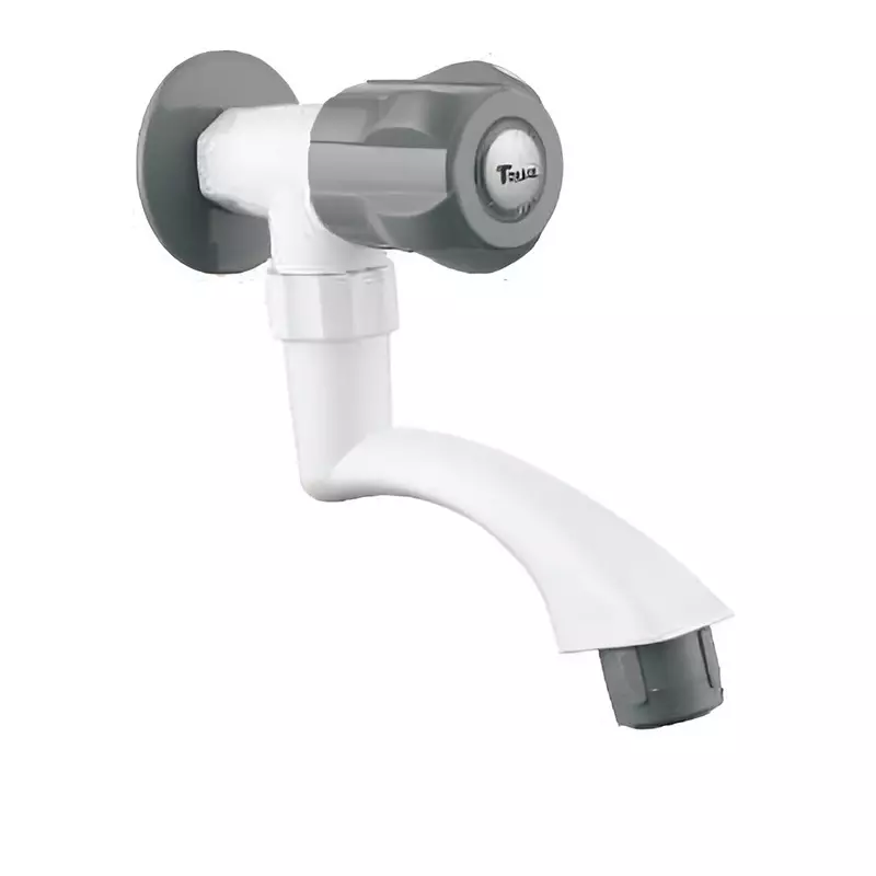 TRIJAL Koi Plus Magic Sink Cock with Flange White, Grey, KOP-119 (Pack of 24)