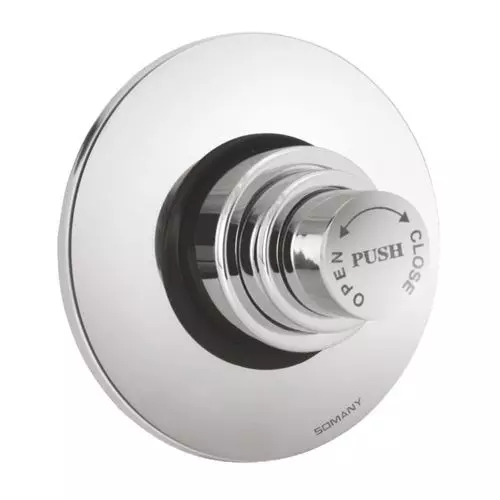 Somany Concealed Flush Valve Dual Flow 40 mm Signature Collection Wall Mount Chrome Finish Metal Body, 272150620051
