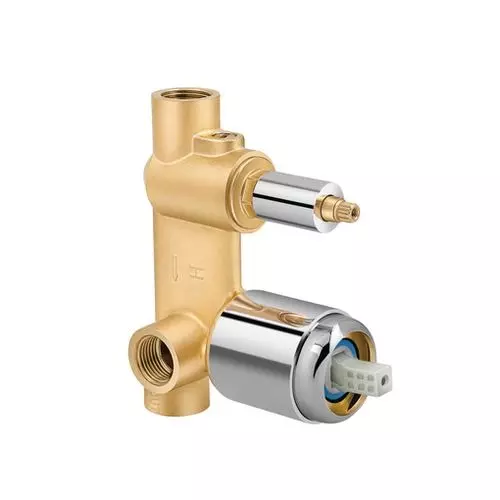 Somany Concealed Diverter Body Single Lever Regular Signature Collection Gold and Silver Color Metal Body, 272110050021