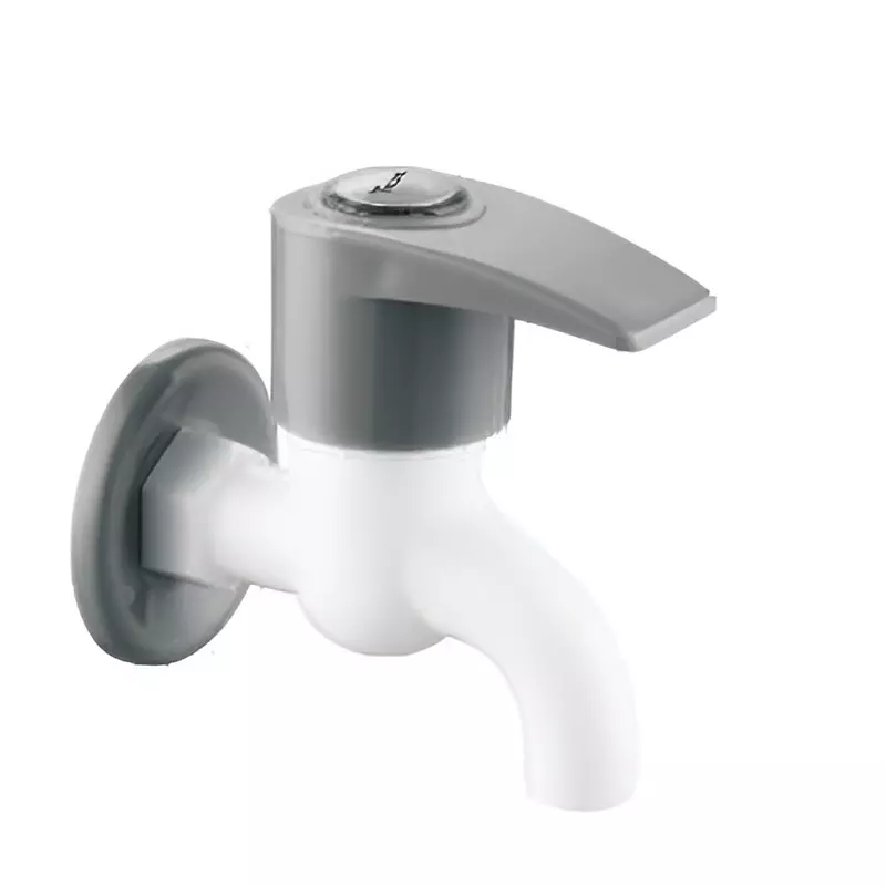 TRIJAL Silver Plus Bib Cock with Flange White, Grey, SLP-100 (Pack of 48)