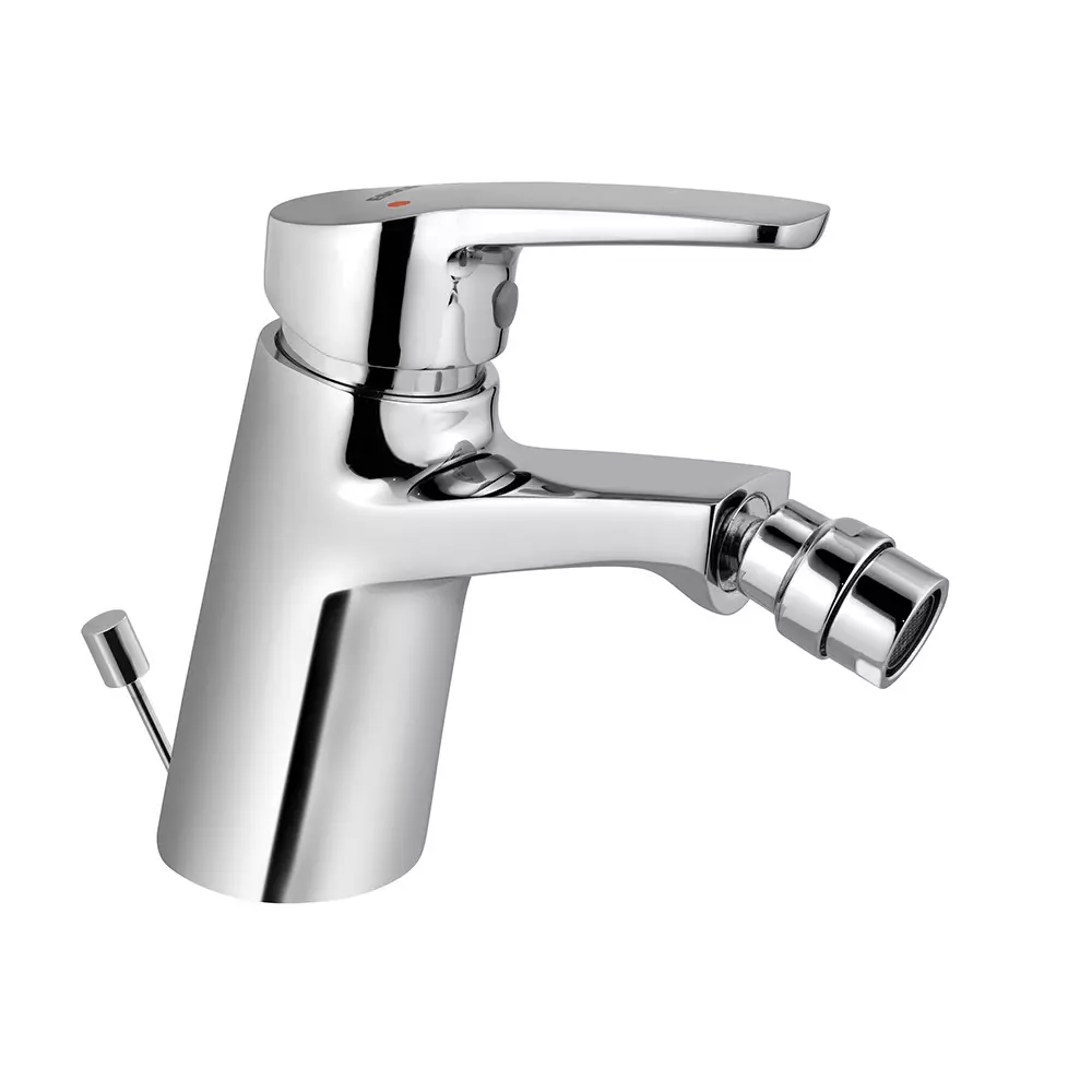 Essco by Jaquar Single Lever 1-Hole Bidet Mixer with Popup Waste System with 375 mm Long Braided Hoses, STE-107213B